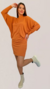 Vestido Canelado Manga Ampla - comprar online