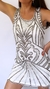 Vestido Bordado Paetê Frente e Costas