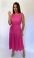 Vestido Feminino Regata Corpo Comprido Pink