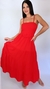 Vestido Vermelho com Cinto Fivela Tripla - comprar online