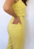 Calça Feminina Viscolinho Afunilada Mostarda na internet
