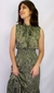 Vestido Crepe Longo Lastex Verde