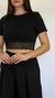 Cropped Barrado Renda - loja online