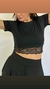 Cropped Barrado Renda - LE PORTER