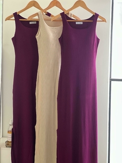 Vestido Canelado Longo