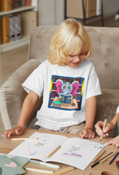 Camiseta infantil estampa Elefantinho - loja online