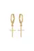 Brinco Argola Click com Pingente de Cruz Liso