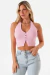 Chaleco con cuello halter tejido y corto - comprar online