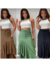 Conjunto Saia Diva E Cropped Bicolor - comprar online