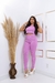 Imagem do Conjunto Feminino Canelado 3D – Calça Slim + Cropped de Manga Longa