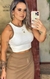 Conjunto bella Saia Mid com Cropped regata Ribana - comprar online