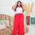 Calça Pantalona em Viscolinho.