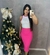 Conjunto bella Saia Mid com Cropped regata Ribana - Trazendo Modas