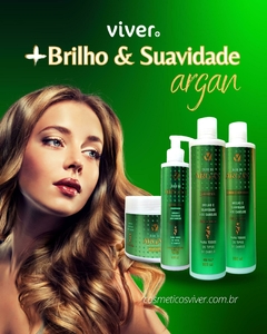 Kit 04 produtos tratamento capilar Argan da Cosméticos Viver+ - comprar online