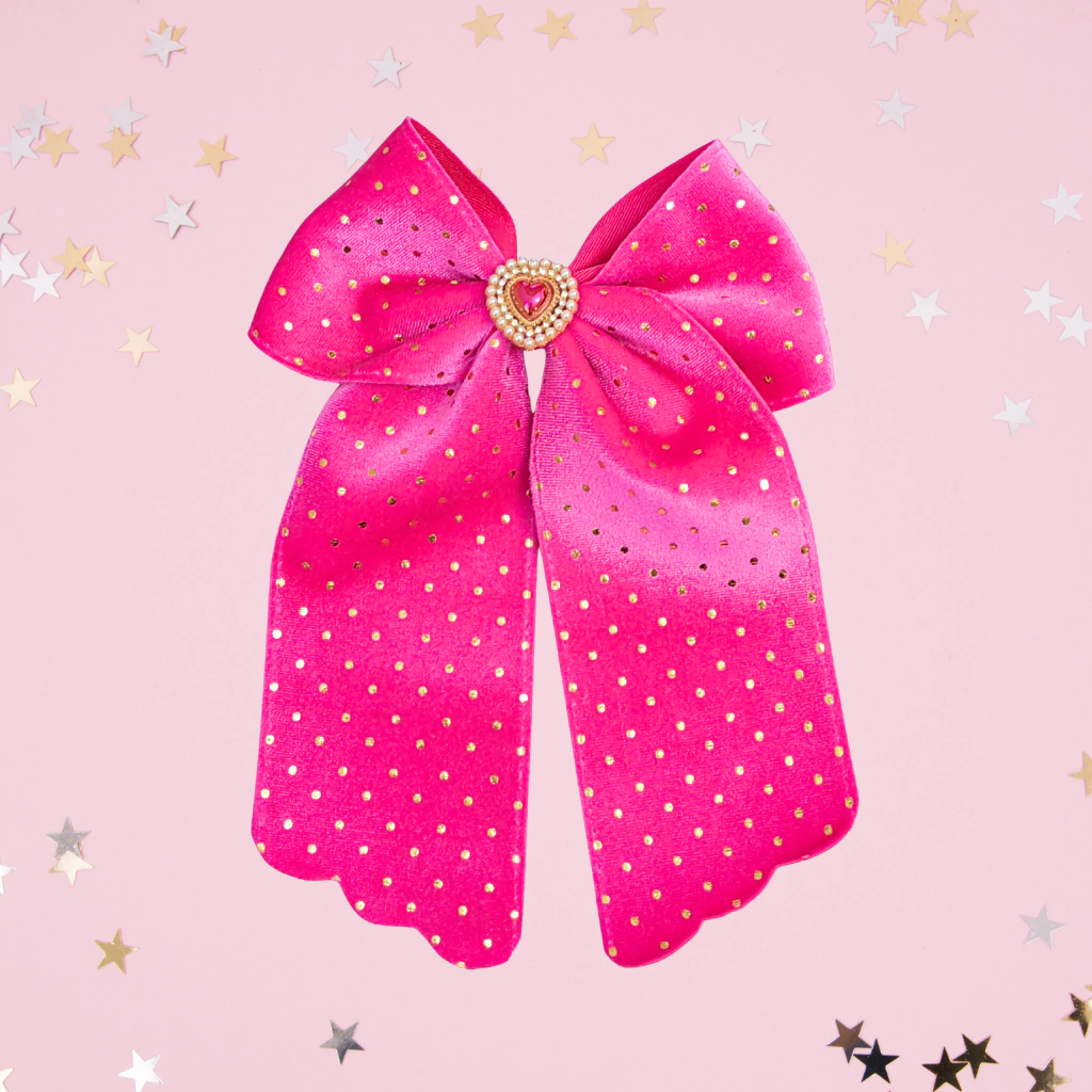 Moño terciopelo puntos