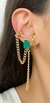 BRINCO PIERCING CORRENTE BANHO DE OURO 2 em 1 - comprar online