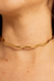 CHOCKER ONDULADA BANHADA A OURO 18K - Dourada