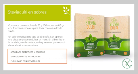 Dulri Stevia Endulzante Natural x50Sobres