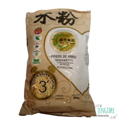 Orox Fideos de Arroz Spaghetti Tradicional x 200gr