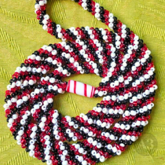 Chicote Espiral Malandro/Cobra Coral - Branco, preto e Vermelho