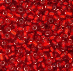 Miçanga núm. 6/0 - 50g (Vermelho Transparente)
