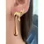 Brinco liso dourado design derretido