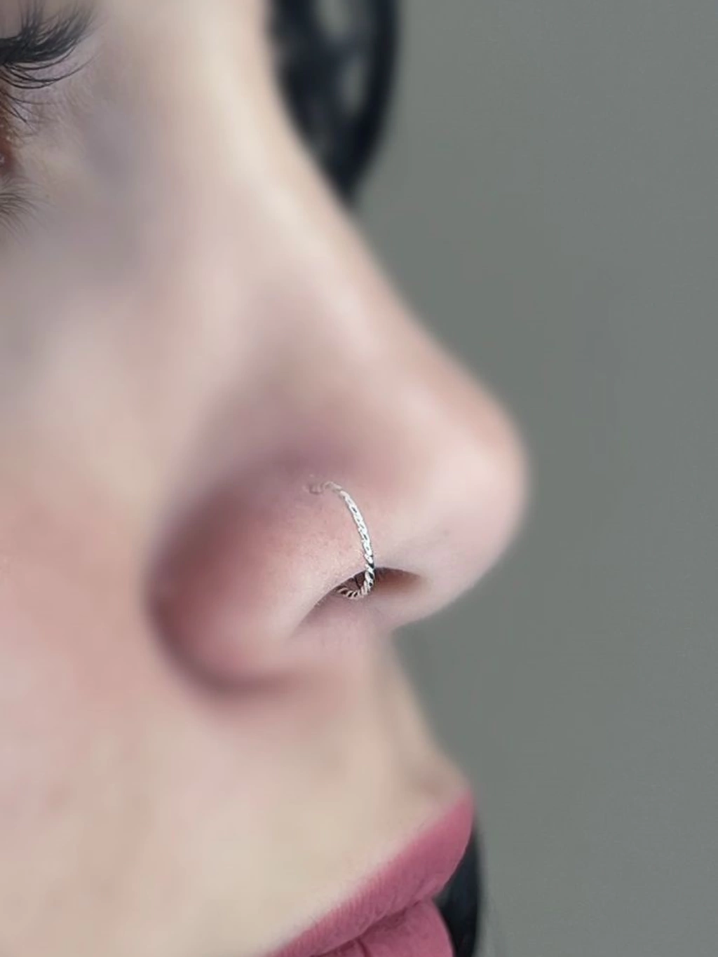 Piercing nariz Argolinha trançada