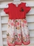 Vestido Infantil Floral Vermelho com Ombro Vazado – Conforto e Estilo
