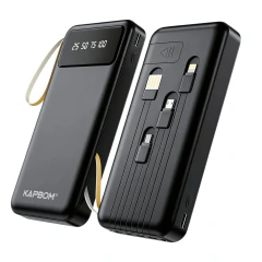 Power Bank 10000mAh Display Digital Micro, Tipo-C Lightning