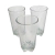 Kit 3 Copos de 235ML Vidro Liso Pune Mahalo