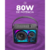 Caixa De Som Karaokê Imenso X61M Branca 80w 8000mah C/ 2 Mic S/ Fio - Busca Utilidades