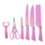 Kit de Faqueiro Rosa com 6 Peças Kitchen