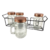 Porta Condimento Aramado com 4 Potes de Vidro De 120ml Art House
