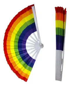 Leque Arco-Íris Colorido Para Festa Carnaval e Orgulho LGBT