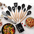 Kit 12 Utensílios De Cozinha Silicone com Cabo de Madeira na internet