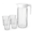 Conjunto Jarra De 1L e 4 Copos Grafiato De 220ML Dellahome