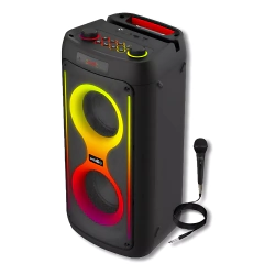 Caixa De Som C/ Karaokê RGB X45M 20W C/ 1 Mic Imenso