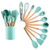 Kit 12 Utensílios De Cozinha Silicone com Cabo de Madeira - Busca Utilidades