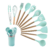 Kit 12 Utensílios De Cozinha Silicone com Cabo de Madeira - loja online