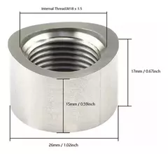 Rosca Hembra Para Soldar Sonda Lambda Acero Inox An8 - comprar online