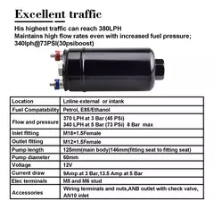 Bomba De Combustible Tipo Aem Alto Caudal 300lph - comprar online