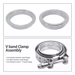 Abrazadera Brida V band 4 Completa Acero Inox