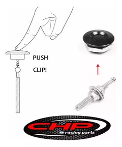 Trabas de Capot Quick Release Hood Boton Aluminio - CHP RACING PARTS