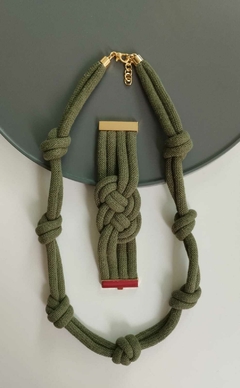 Colar Eugênia em macramê - LOKKE Handmade - Joalheria Têxtil - Florianópolis-SC