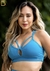 Top Camila azul turquesa