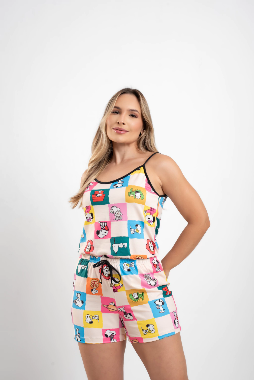 Pijama Alcinha Conjunto BabyDoll Snoopy