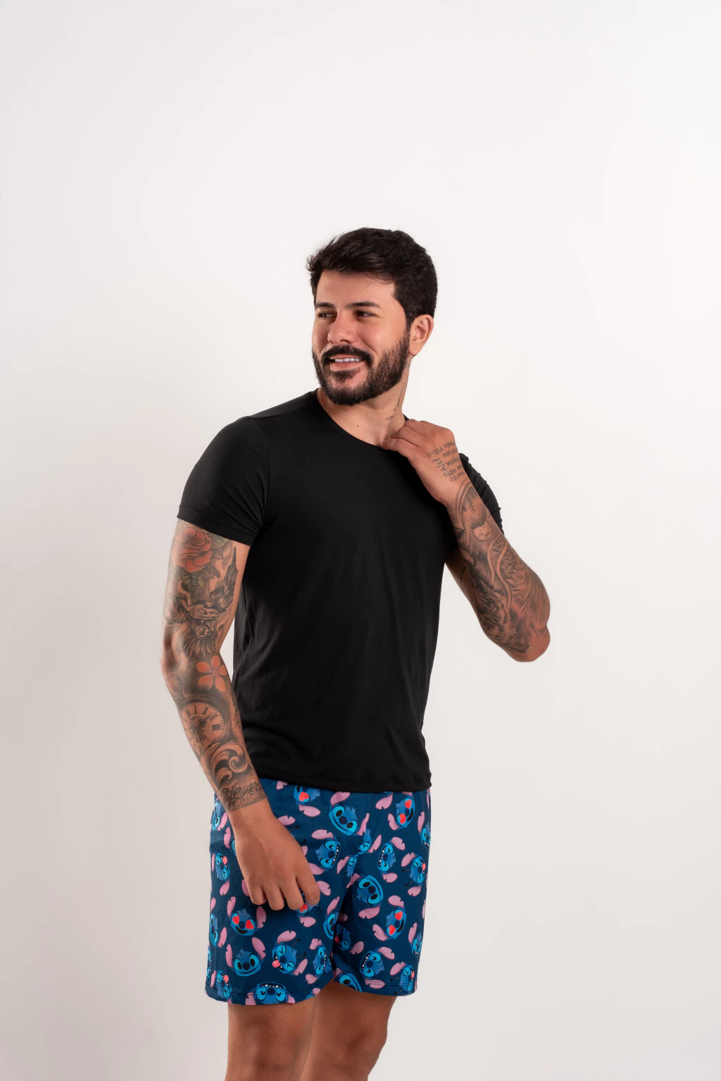 Pijama Masculino Conjunto Estampado Stitch