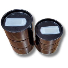 Yerbera y Azucarera de Lata. Negro - comprar online