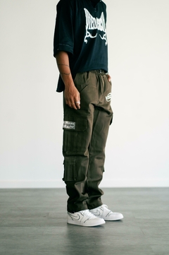 PANTALON CARGO GABARDINA GREEN - comprar online