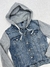 Campera de jean H&M Gray Hood Talla S - comprar online